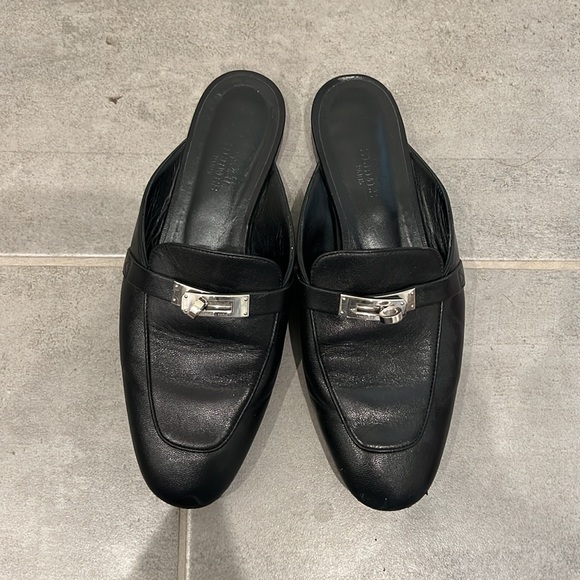 Hermes Black Leather Oz mule - Picture 2 of 7